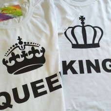 Королівські футболки King / Queen Білі
