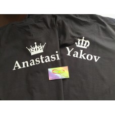 Круті футболки Імена з короною Чорні
