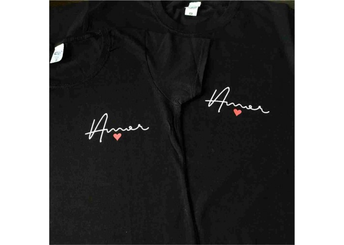 Парні футболки Amor Чорні