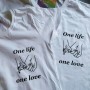 Парні футболки Руки One love / One life Білі
