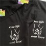 Парні футболки Руки One love / One life Чорні