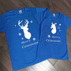 Новорічні парні футболки Merry Christmas