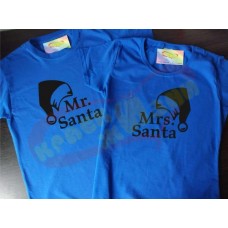 Новорічні футболки Mr and Mrs Santa