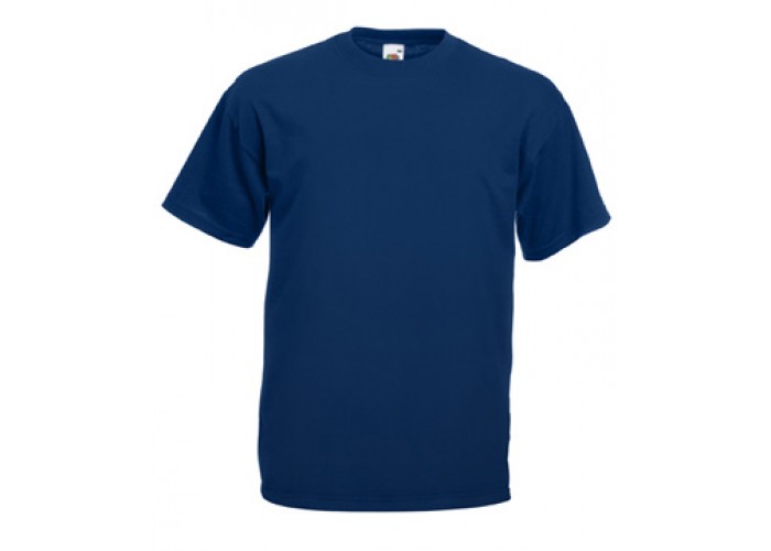 Однотонна чоловіча футболка темно-синього кольору