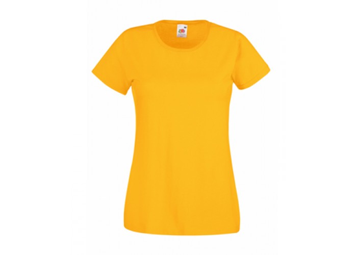 Однотонна жіноча футболка жовтого кольору