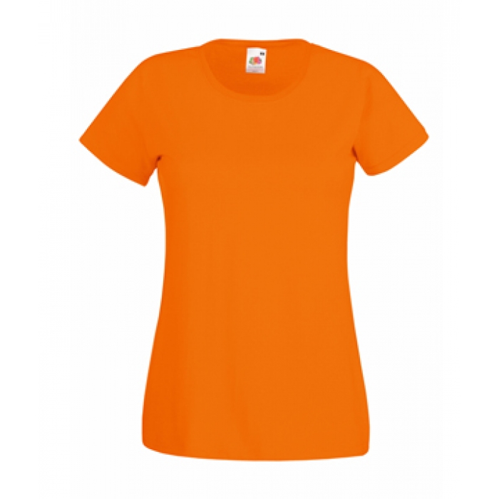 Однотонна жіноча футболка помаранчевого кольору