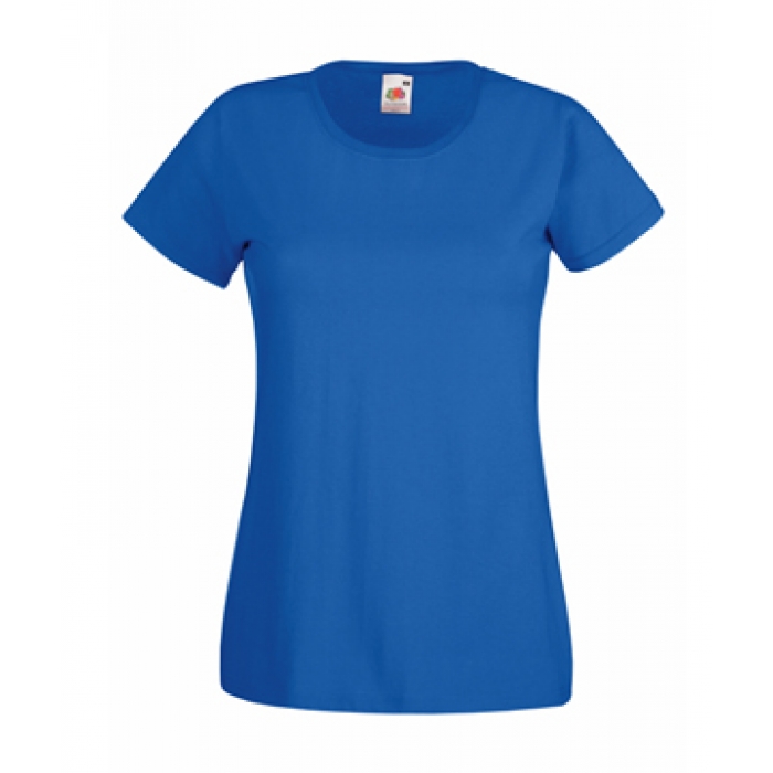 Однотонна жіноча футболка синього кольору