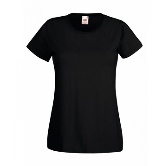 Однотонна жіноча футболка чорного кольору